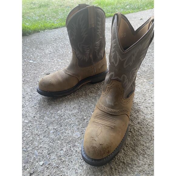 Ariat Work Boots Men\'s Sz 12 D Brown Composite Toe Waterproof main image 4